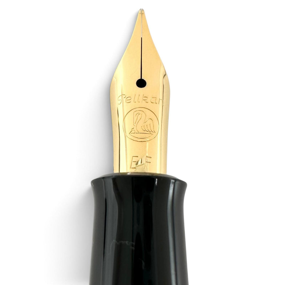 Great PERIKAN fountain pen M250 Marble Pattern, piston-filling type green mens