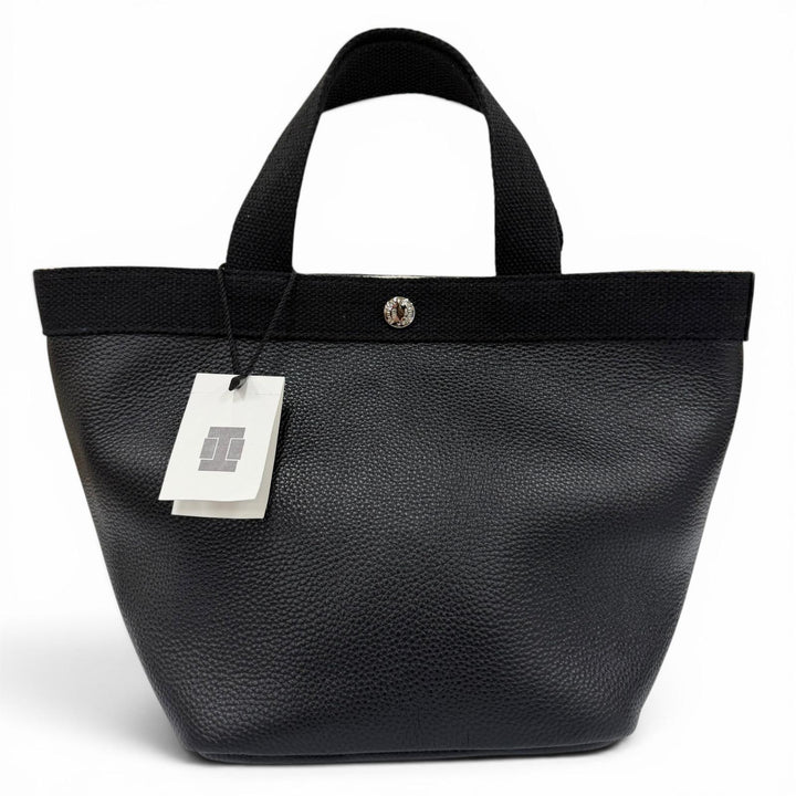 Excellent Herve Chapelier Luxe Boat-Shaped Tote Bag M black 707Gold Plated