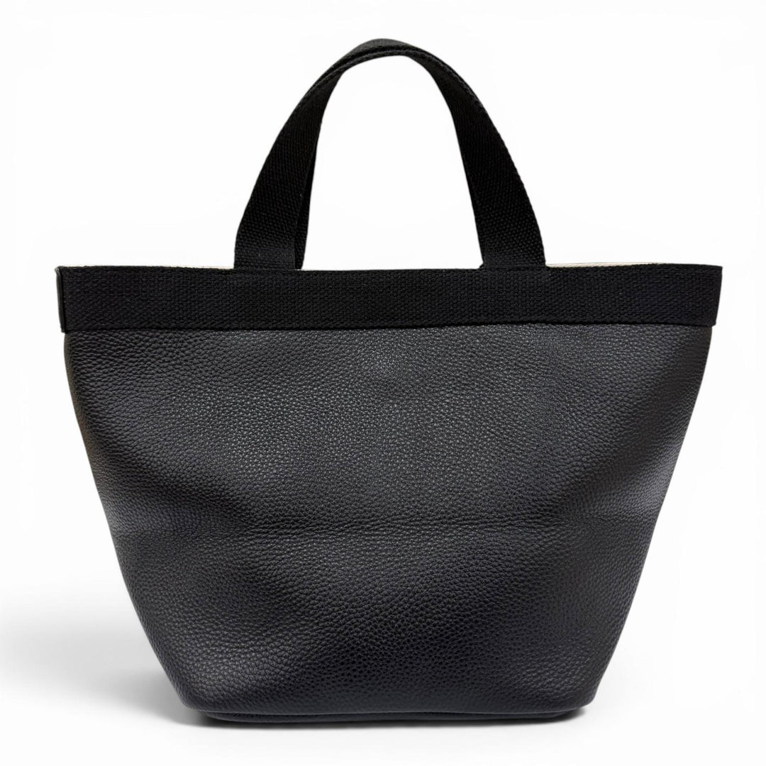 Excellent Herve Chapelier Luxe Boat-Shaped Tote Bag M black 707Gold Plated