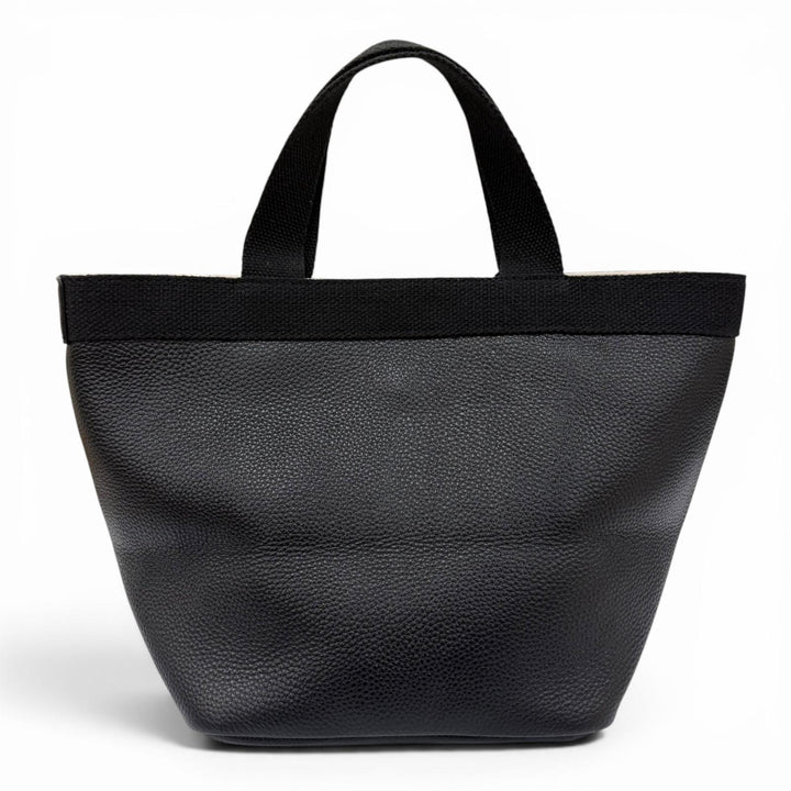 Excellent Herve Chapelier Luxe Boat-Shaped Tote Bag M black 707Gold Plated