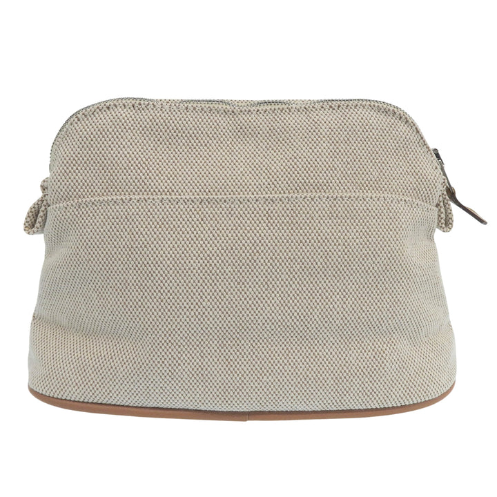 Excellent HERMES Cosmetics Pouch Bollid pouch mini beige cotton Women