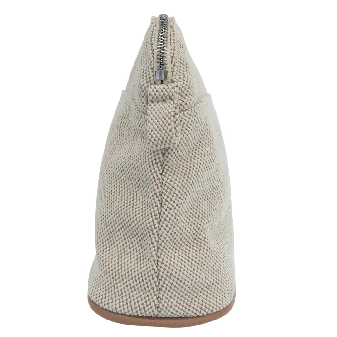 Excellent HERMES Cosmetics Pouch Bollid pouch mini beige cotton Women