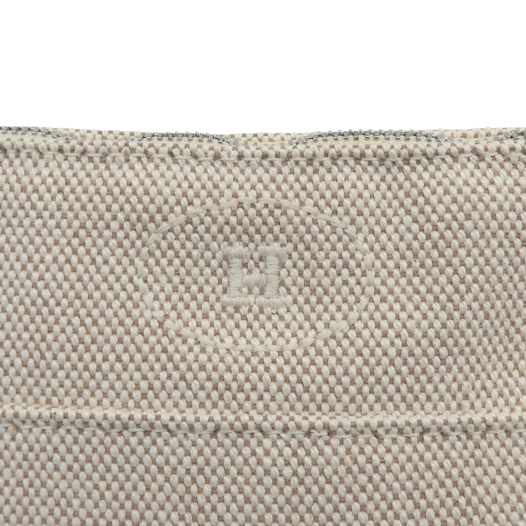 Excellent HERMES Cosmetics Pouch Bollid pouch mini beige cotton Women