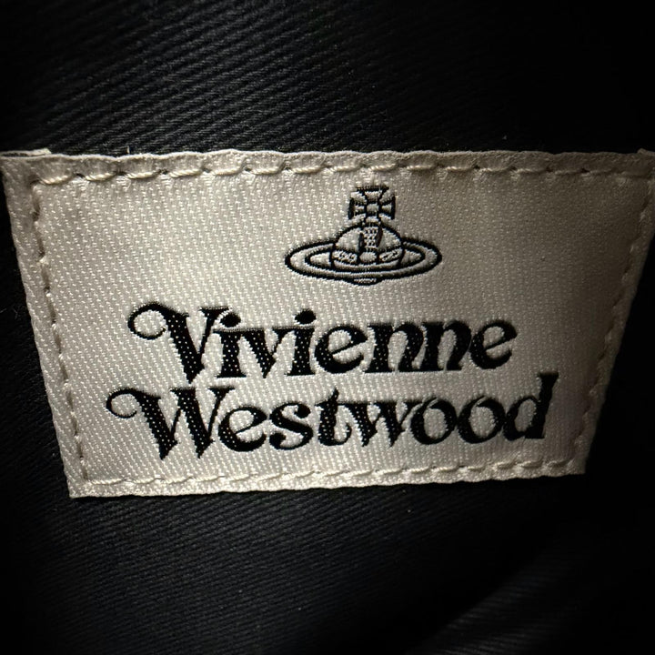 Pristine Vivienne Westwood Orb logo bio-green Saffiano leather cross sling bag