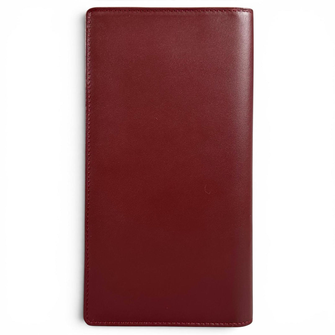 Pristine Cartier Bifold Wallet 2C motif long wallet Bordeaux leather Women