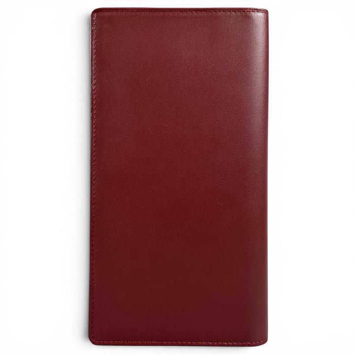 Pristine Cartier Bifold Wallet 2C motif long wallet Bordeaux leather Women