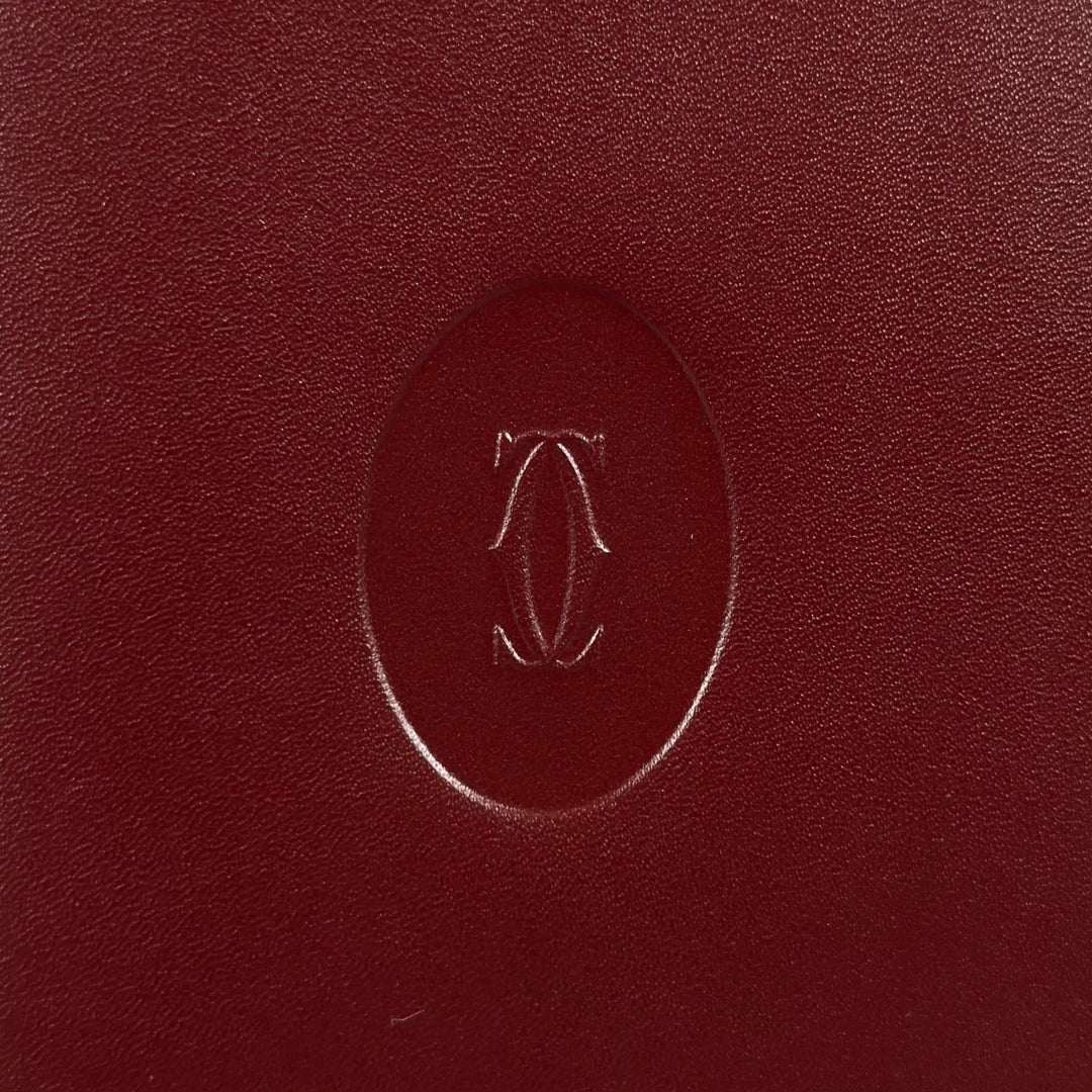 Pristine Cartier Bifold Wallet 2C motif long wallet Bordeaux leather Women