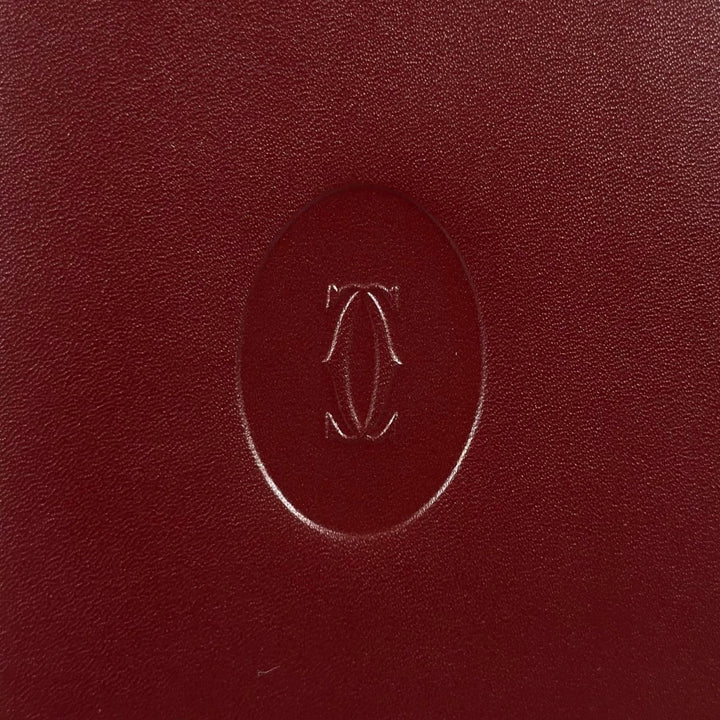 Pristine Cartier Bifold Wallet 2C motif long wallet Bordeaux leather Women