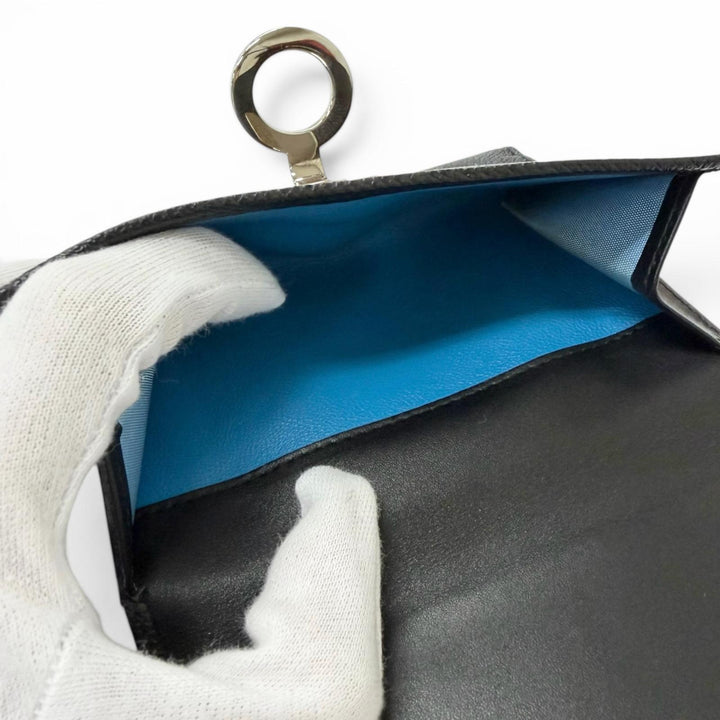 Great BVLGARI Bifold Wallet Bulgari Bulgari Logo Clip black leather mens