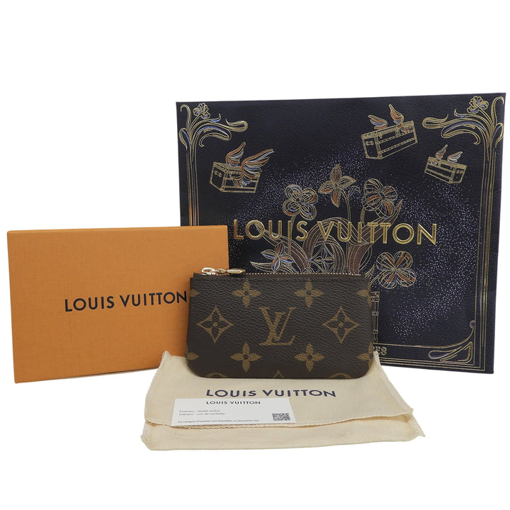 Pristine LOUIS VUITTON Coin case Card Key Holder Pouch Brown Monogram M62650