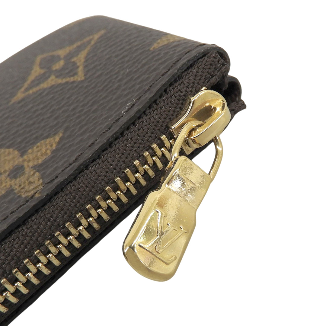 Pristine LOUIS VUITTON Coin case Card Key Holder Pouch Brown Monogram M62650