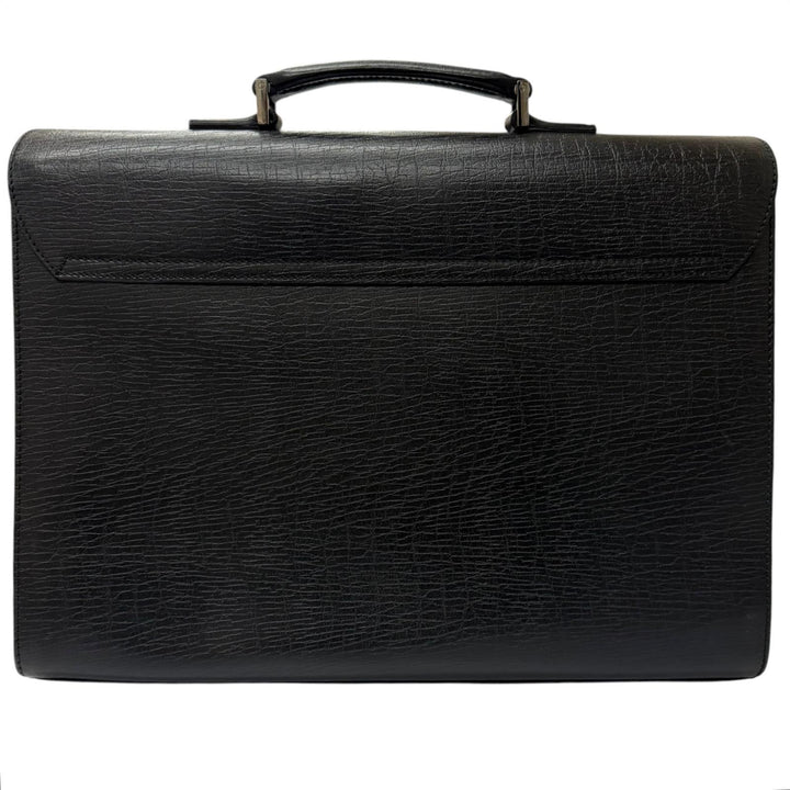Excellent GUCCI Briefcase Business bag black leather mens 212792