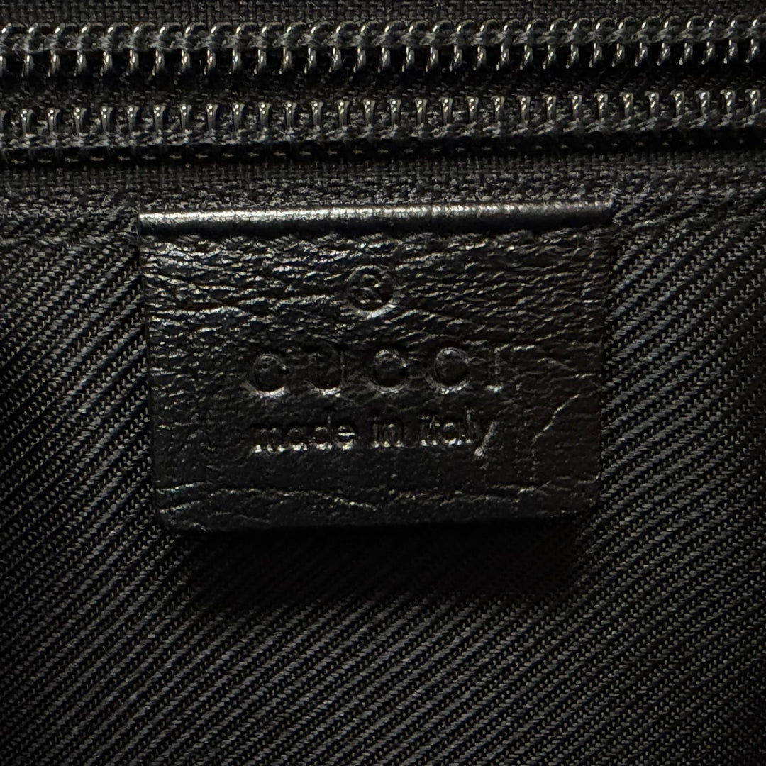 Excellent GUCCI Briefcase Business bag black leather mens 212792