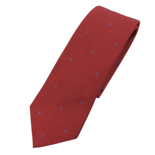 Excellent CHANEL tie COCO Mark all-over print jacquard Red silk mens