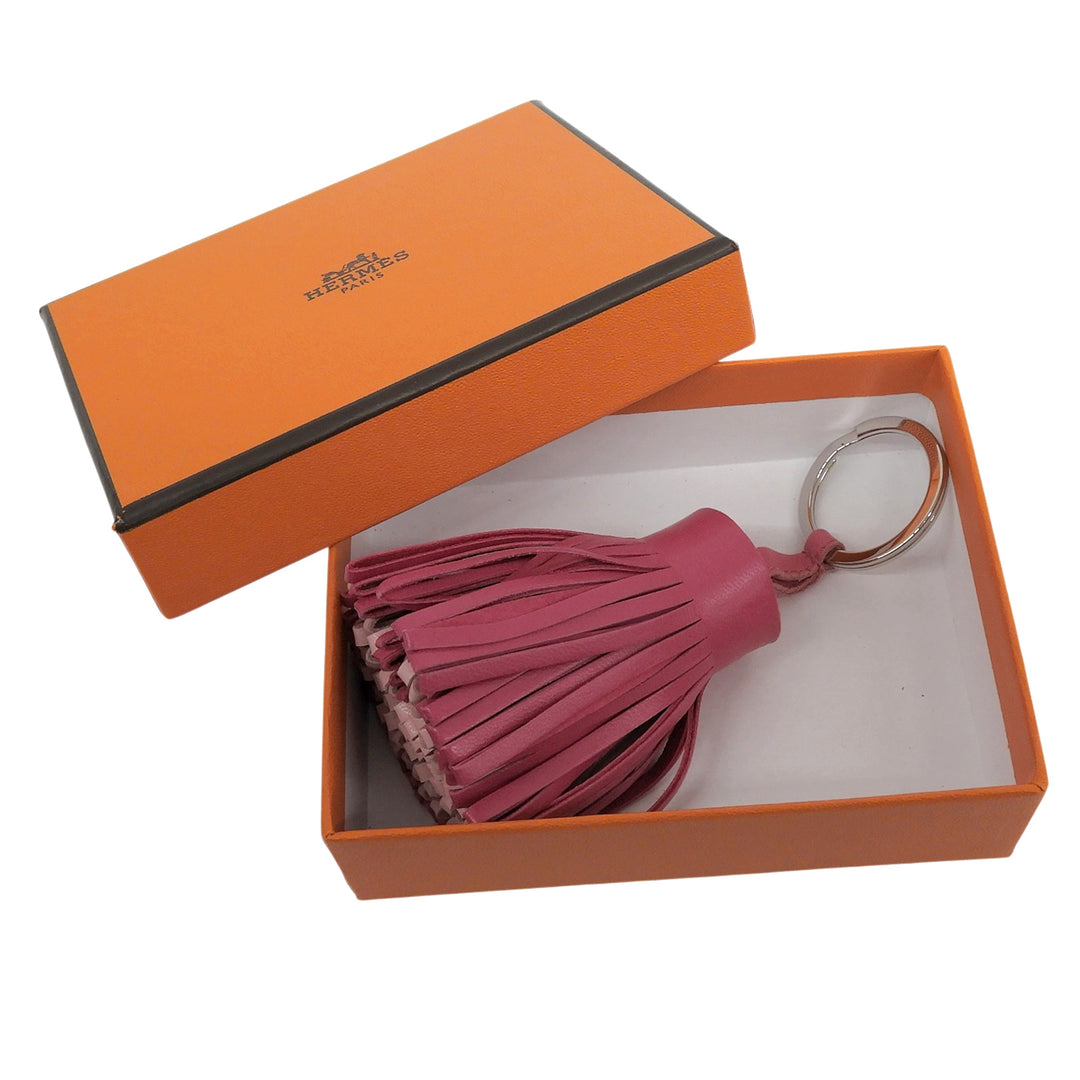 Excellent HERMES Bag charm Carmen Key ring pink Anyo Miro Women