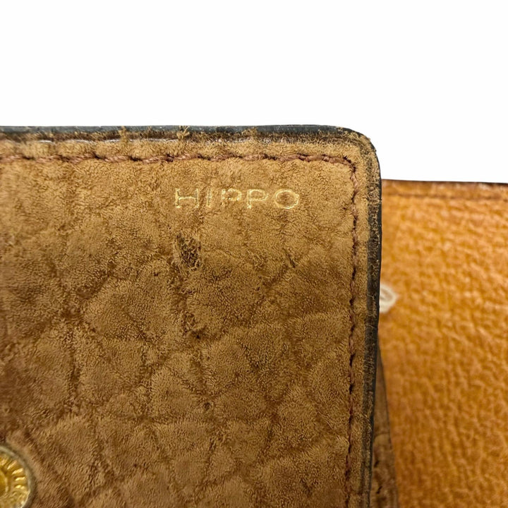 Excellent Valextra Key holder Hippopotamus Leather Tri-fold