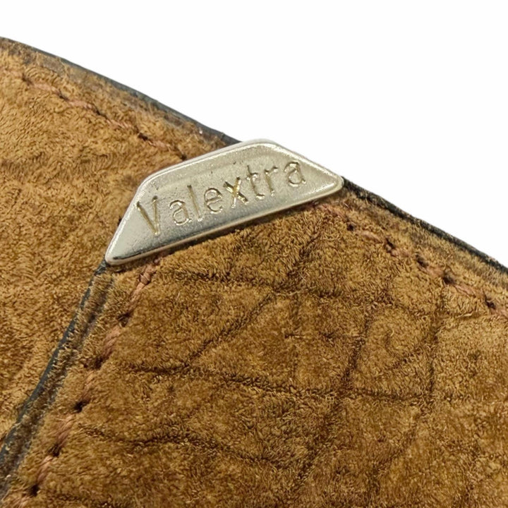 Excellent Valextra Key holder Hippopotamus Leather Tri-fold