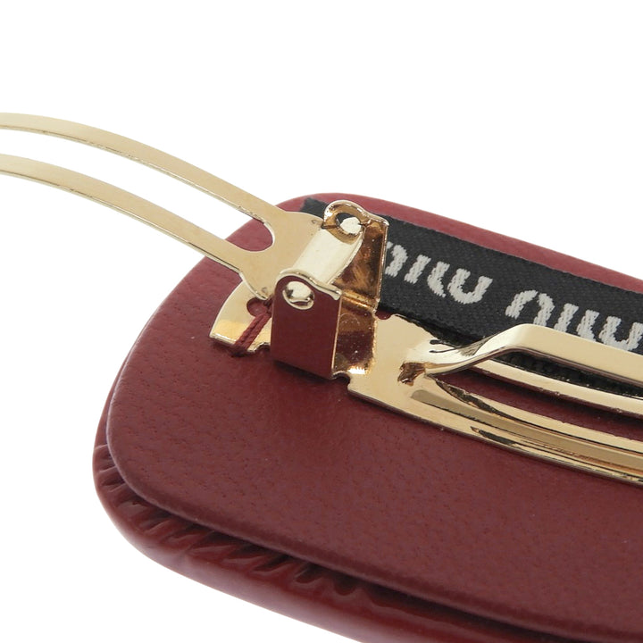 Excellent MIUMIU Valletta logo Red Patent leather Women 5IF092