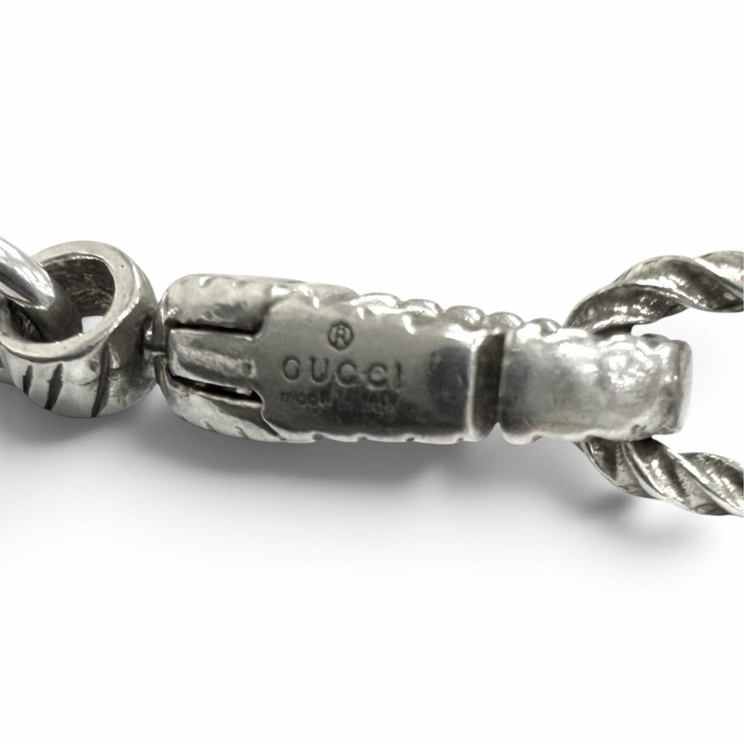 Great GUCCI Necklace Ouroboros Silver AG925 mens