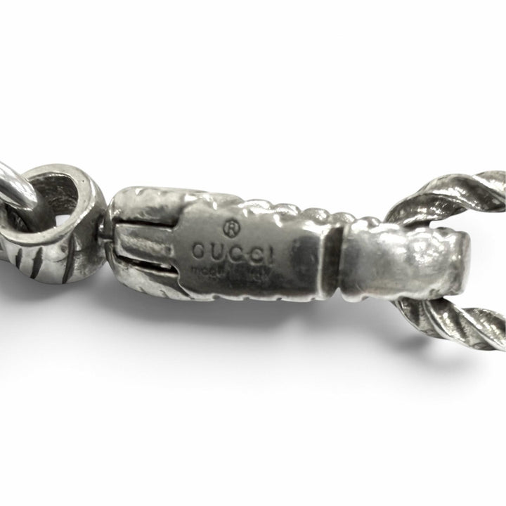 Great GUCCI Necklace Ouroboros Silver AG925 mens