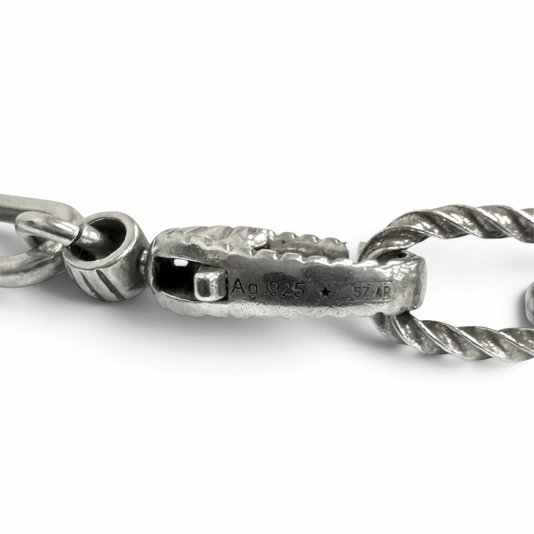 Great GUCCI Necklace Ouroboros Silver AG925 mens