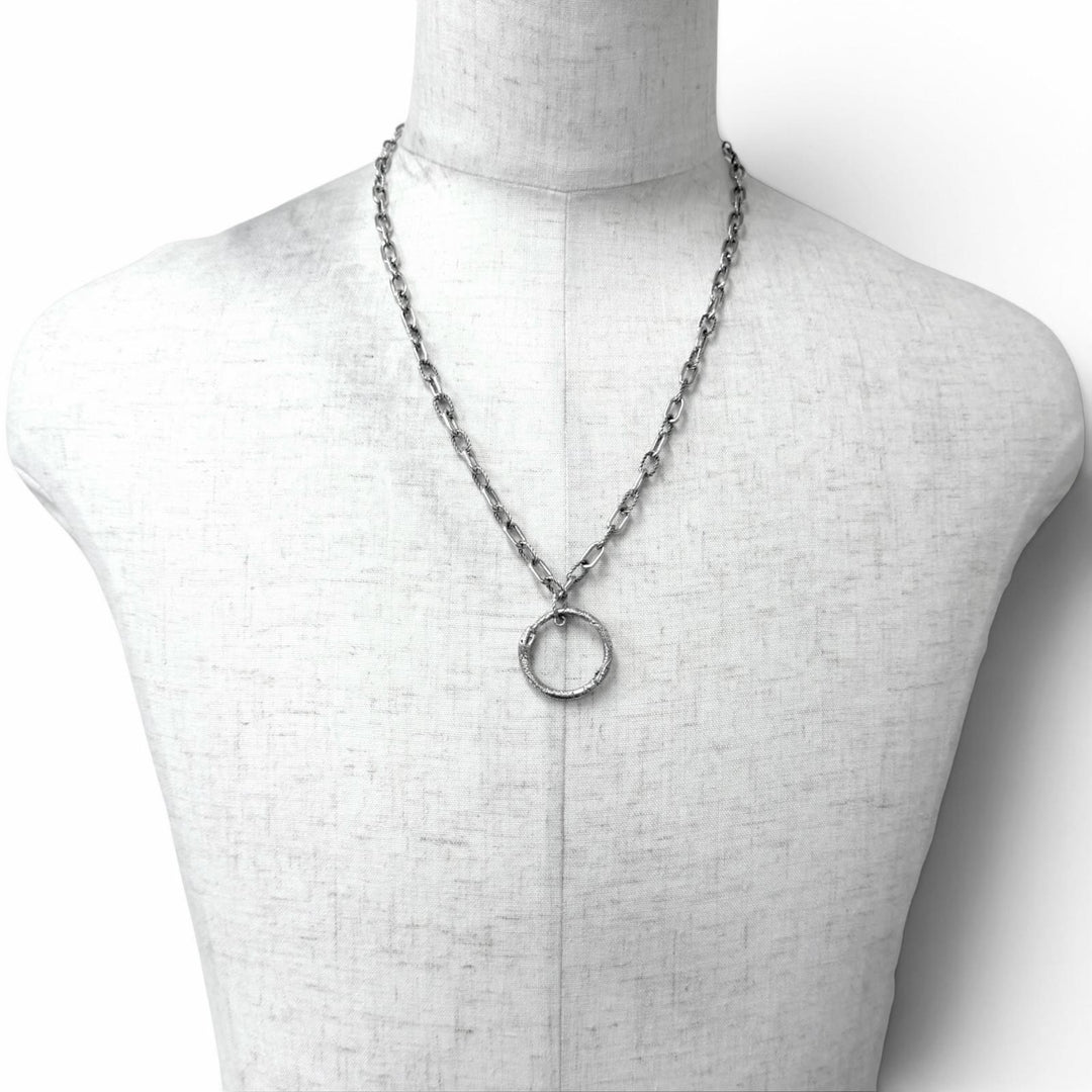 Great GUCCI Necklace Ouroboros Silver AG925 mens