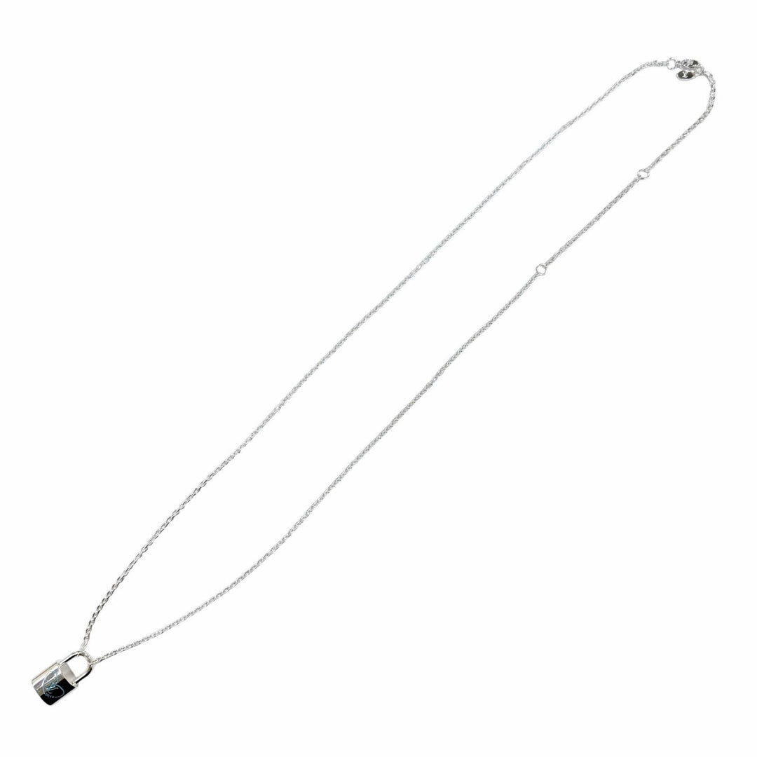 Excellent LOUIS VUITTON Necklace Lockit Felix Lee Silver AG925 mens J76312