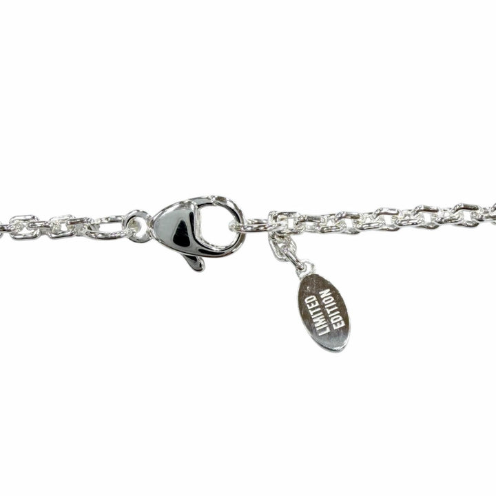 Excellent LOUIS VUITTON Necklace Lockit Felix Lee Silver AG925 mens J76312