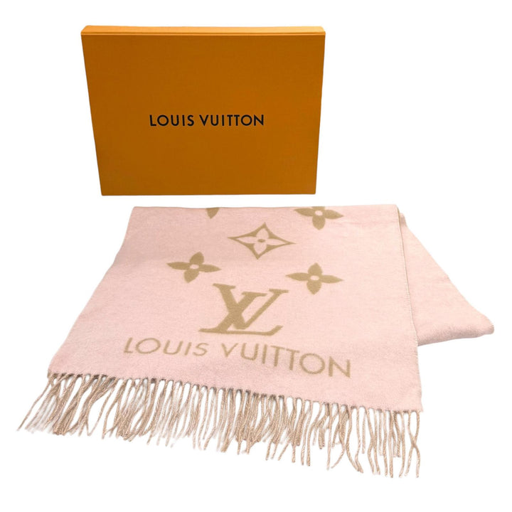 Excellent LOUIS VUITTON Scarf muffler reykjavik cashmere Women M78908