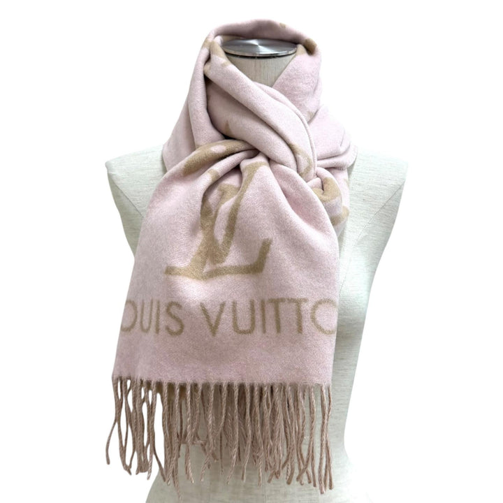 Excellent LOUIS VUITTON Scarf muffler reykjavik cashmere Women M78908
