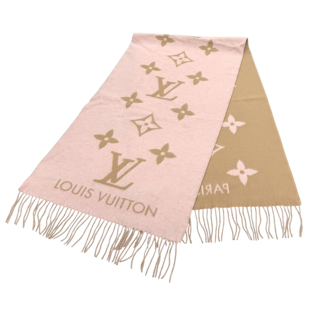 Excellent LOUIS VUITTON Scarf muffler reykjavik cashmere Women M78908