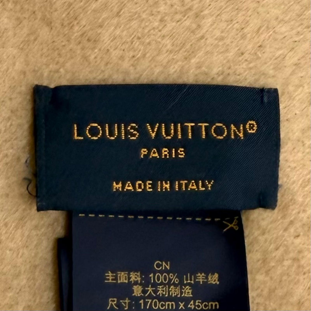 Excellent LOUIS VUITTON Scarf muffler reykjavik cashmere Women M78908