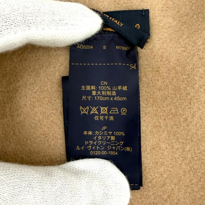 Excellent LOUIS VUITTON Scarf muffler reykjavik cashmere Women M78908