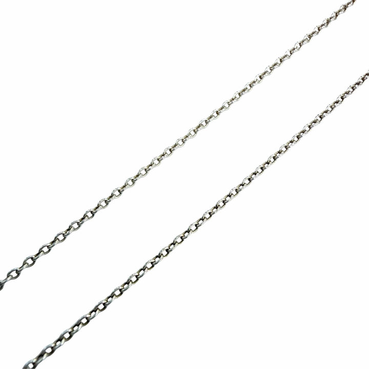 Great TIFFANY&Co. Necklace Diamond by the Yard Single Diamond Pendant Silver 925
