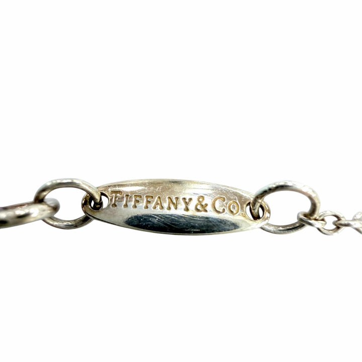 Great TIFFANY&Co. Necklace Diamond by the Yard Single Diamond Pendant Silver 925