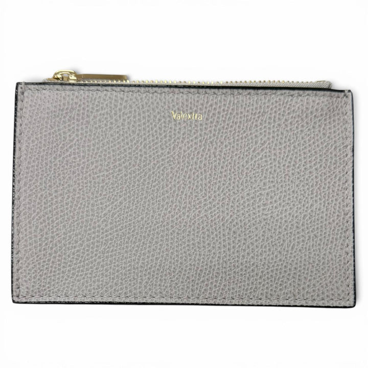 Pristine Valextra Coin case Fragment case Card Case gray Cowhide mens MP9780