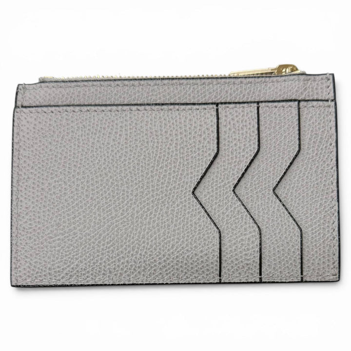 Pristine Valextra Coin case Fragment case Card Case gray Cowhide mens MP9780