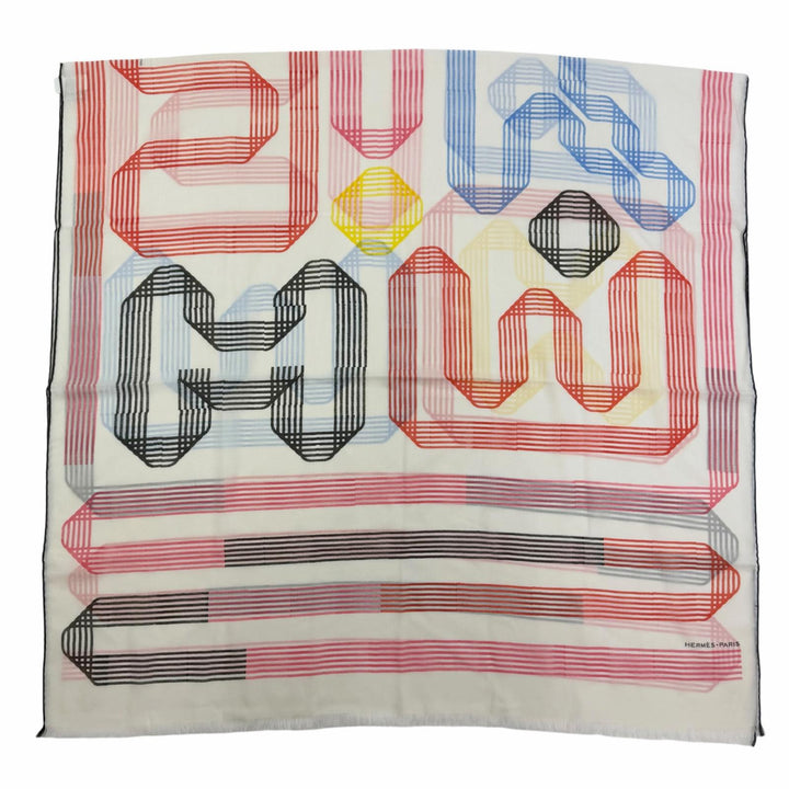 Pristine HERMES scarf Rectangle cashmere Women