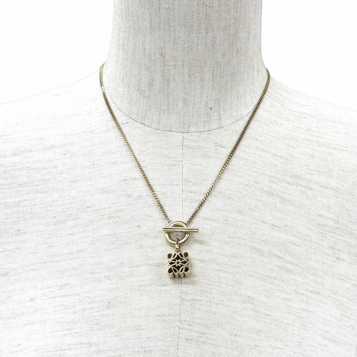Fair LOEWE Necklace Current product Anagram cylinder gold AG925 Women