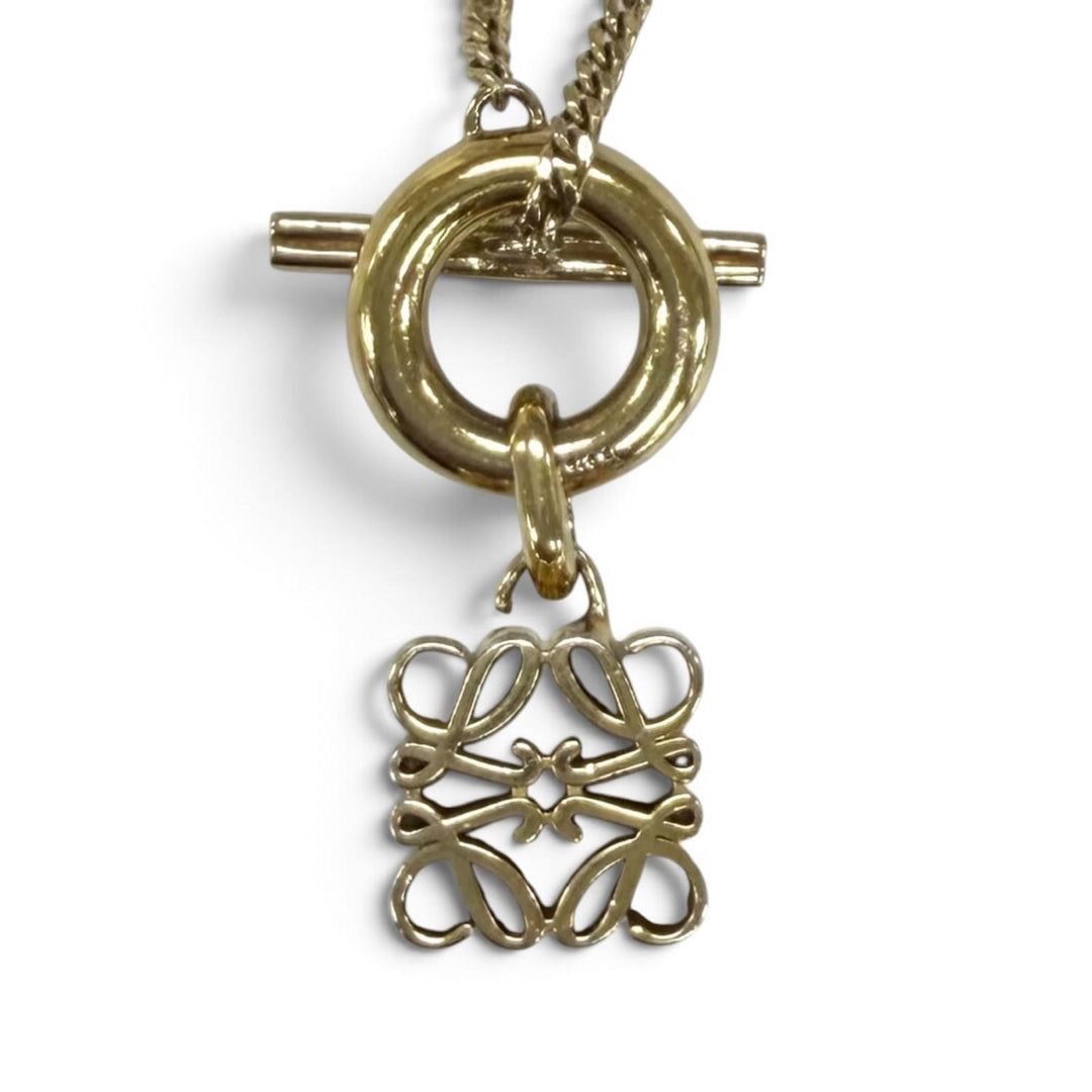 Fair LOEWE Necklace Current product Anagram cylinder gold AG925 Women