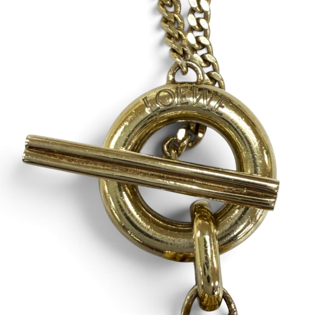 Fair LOEWE Necklace Current product Anagram cylinder gold AG925 Women