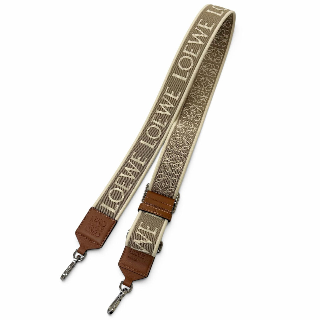 Excellent LOEWE Shoulder strap anagram beige canvas mens C073T87X01