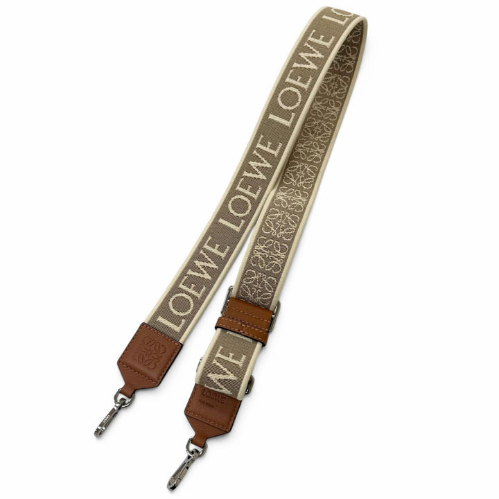 Excellent LOEWE Shoulder strap anagram beige canvas mens C073T87X01