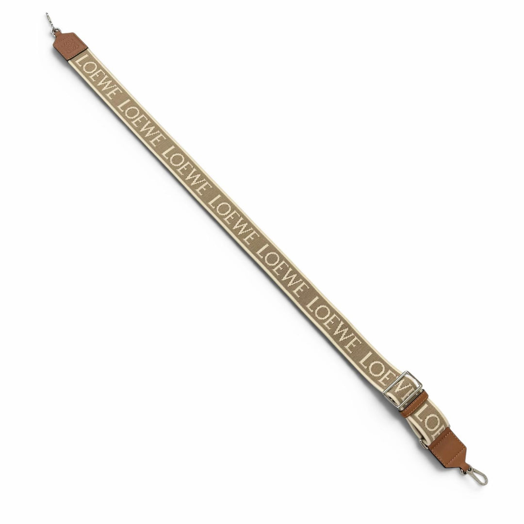 Excellent LOEWE Shoulder strap anagram beige canvas mens C073T87X01