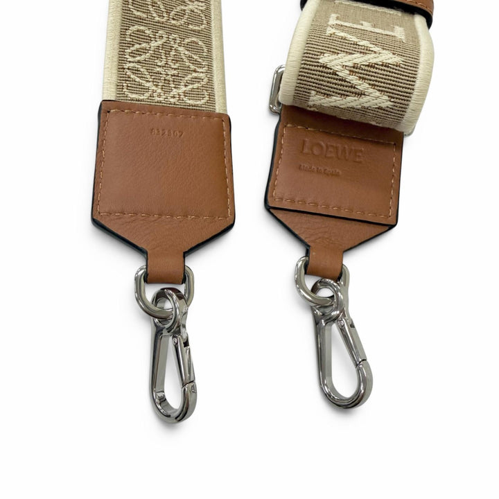 Excellent LOEWE Shoulder strap anagram beige canvas mens C073T87X01