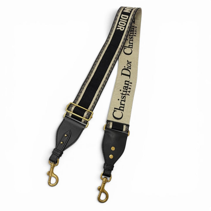 Great DIOR Shoulder strap Christian Dior Paris logo embroidery