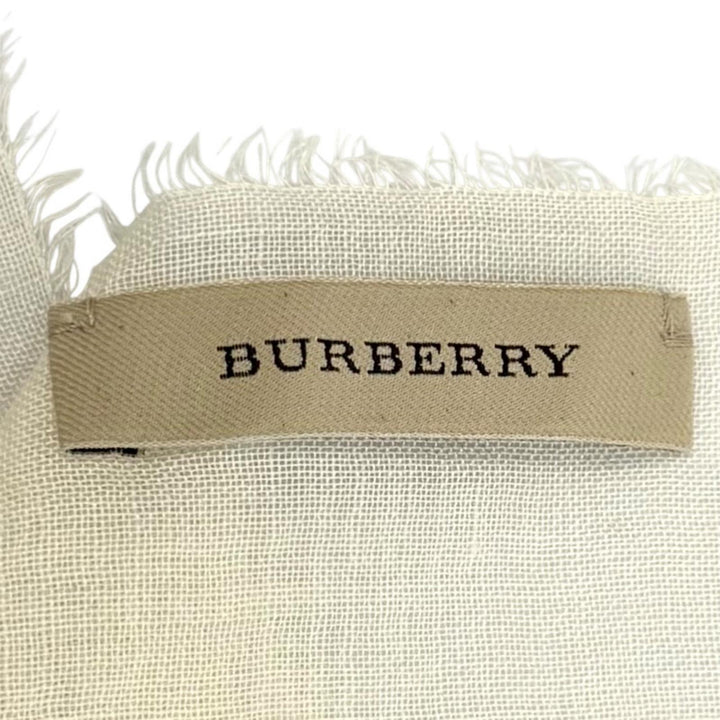 Pristine BURBERRY Stall Nova Check Pattern Fringe Navy wool Women 3865293