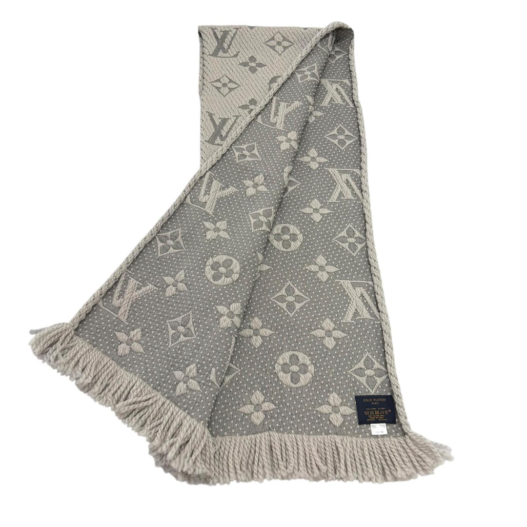 Great LOUIS VUITTON Scarf Escalp Logo Mania fringe wool Women M74742