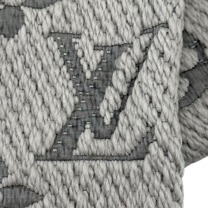 Great LOUIS VUITTON Scarf Escalp Logo Mania fringe wool Women M74742