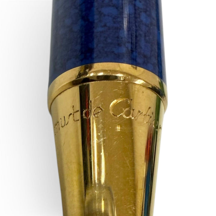 Great Cartier Ballpoint pen Must de Cartier Trinity Blue Marble mens